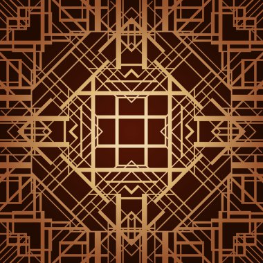 Art deco stil vektör geometrik desen.