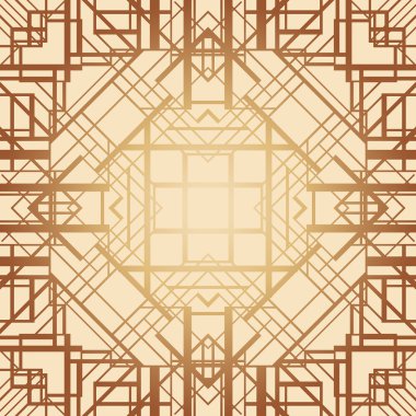 Art deco stil vektör geometrik desen.