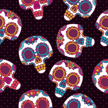 kafatasları Latin-Amerikan tarzı ile sorunsuz pıtırtı vektör.