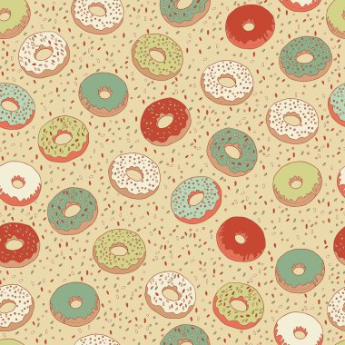 çörek sorunsuz vektör desen.