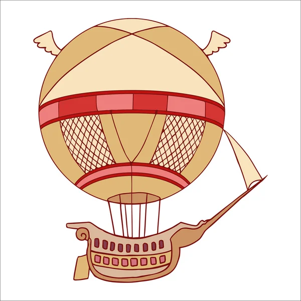 Aerostat isolated vector illustration. — Stock Vector