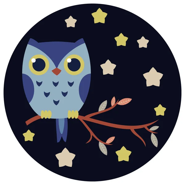 Cute owl vector illustration. — Stock Vector