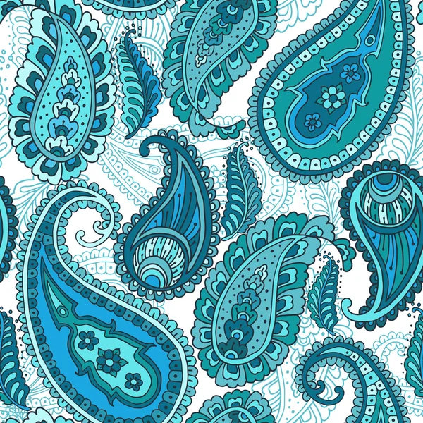 Colorato modello vettoriale stile paisley senza cuciture . — Vettoriale Stock