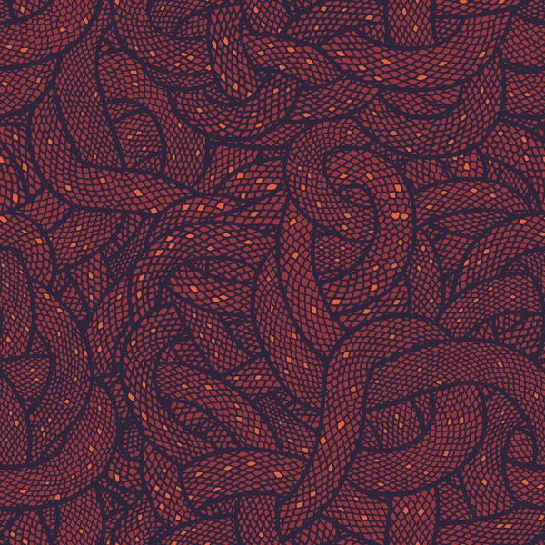 Serpiente vector de piel patrón sin costura . — Vector de stock