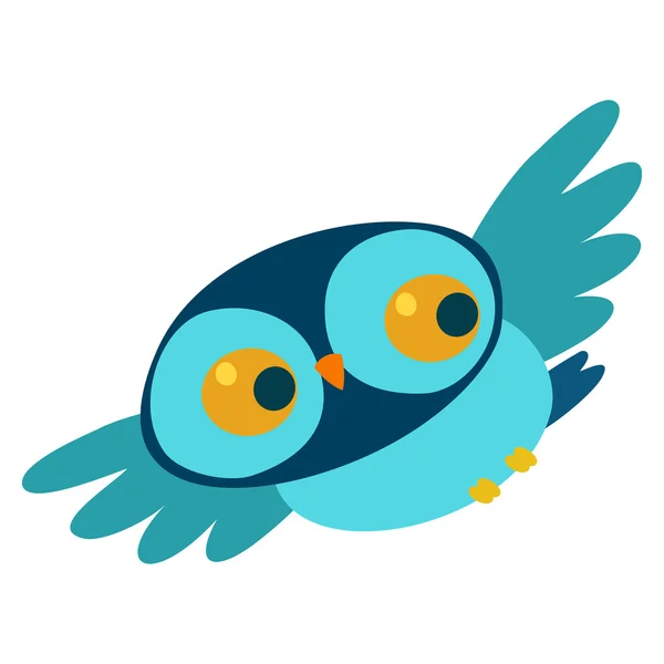 Cute owl isolated vector illustration. — Stock Vector