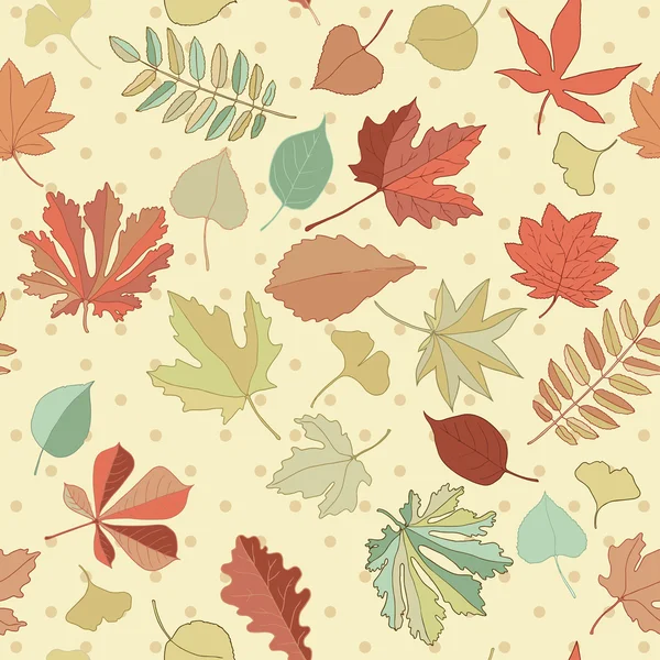 Podzimní listí vektor bezešvé vzor. — Stockový vektor