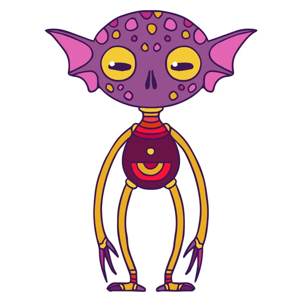 Cartoon alien isolated vector illustration. — Stock Vector