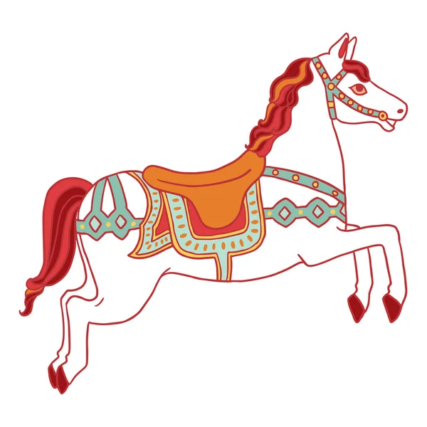 Ilustración vectorial aislado caballo . — Archivo Imágenes Vectoriales