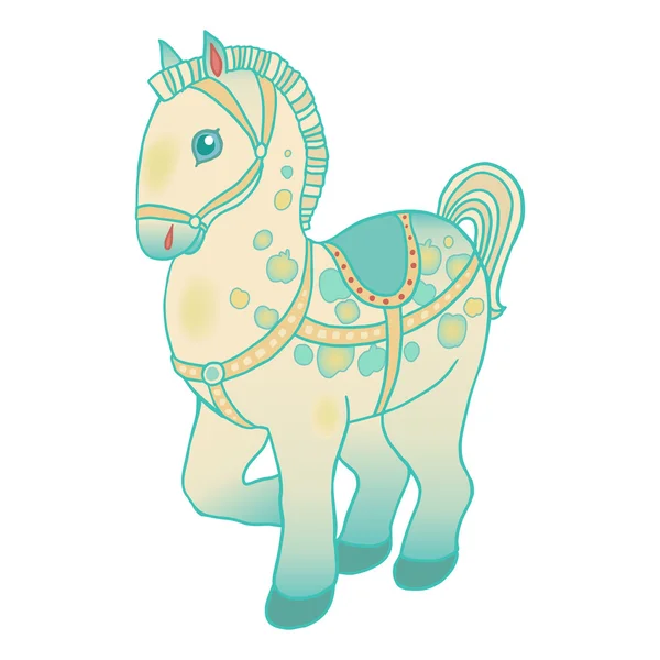 Toy horse isolated vector illustration. — Stock Vector