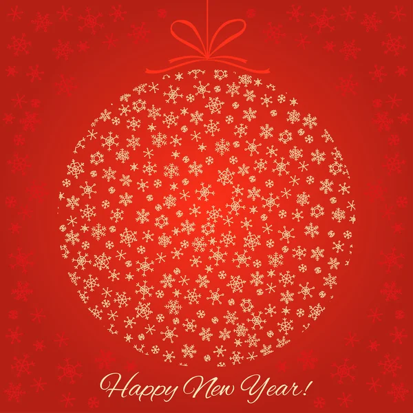 Christmas,New Year vector greetings card. — Stock Vector