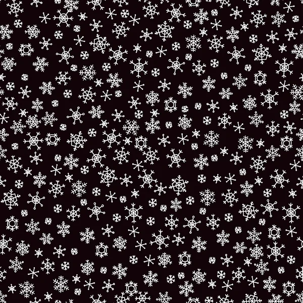 Snowflakes seamless vector pattern. — Stock Vector