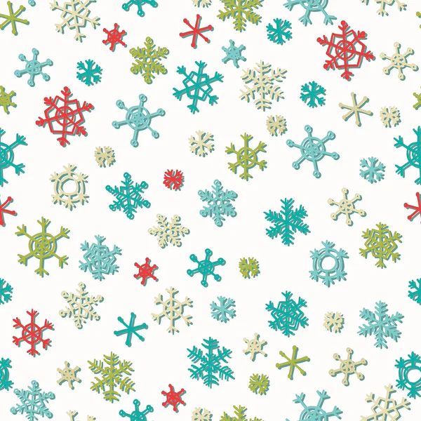 Μοτίβο άνευ ραφής φορέα του νιφάδες χιονιού. — Διανυσματικό Αρχείο