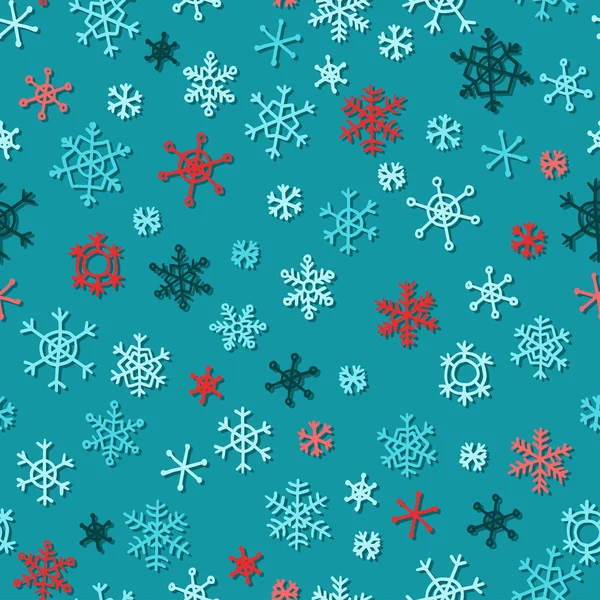 Motif vectoriel sans couture Snowflakes . — Image vectorielle