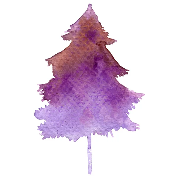 Ilustração vetorial de estilo aquarela de Natal, Árvore de Ano Novo . —  Vetores de Stock