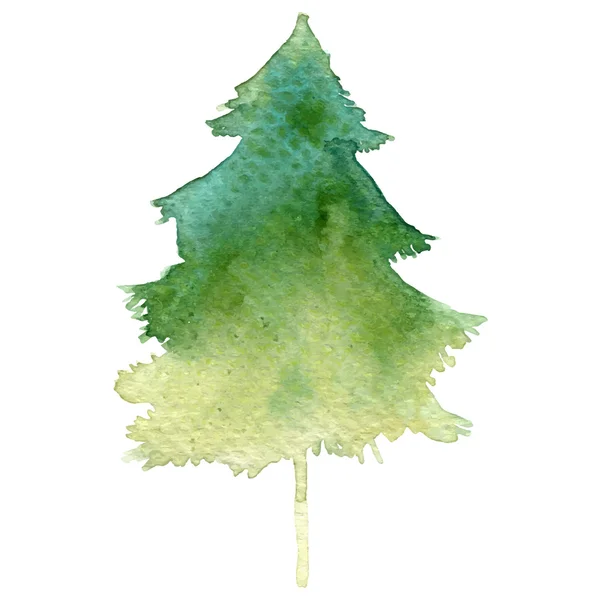 Illustration vectorielle de style aquarelle de Noël, arbre du Nouvel An . — Image vectorielle