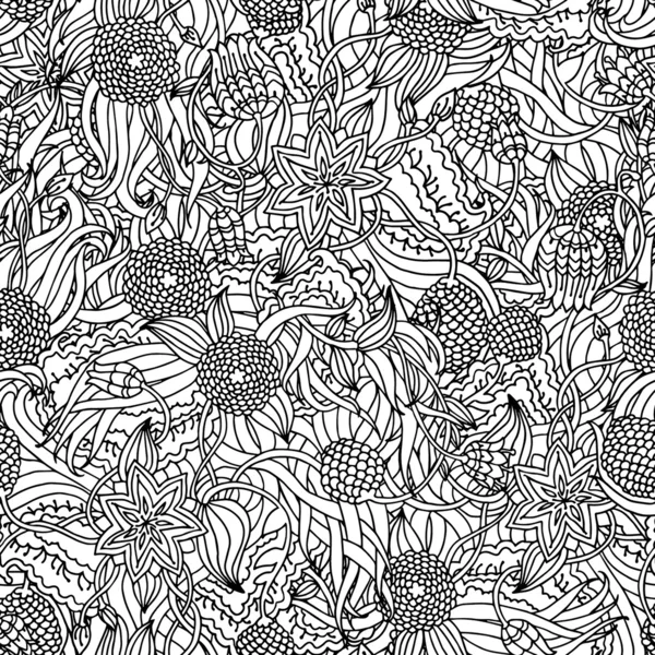 Floral seamless vector pattern. — Stock Vector