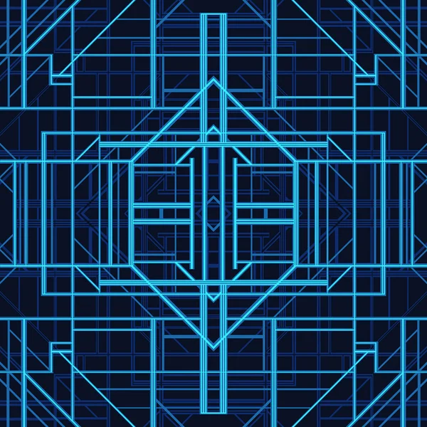 アールデコ スタイルの幾何学的なパターン ベクトル. — ストックベクタ
