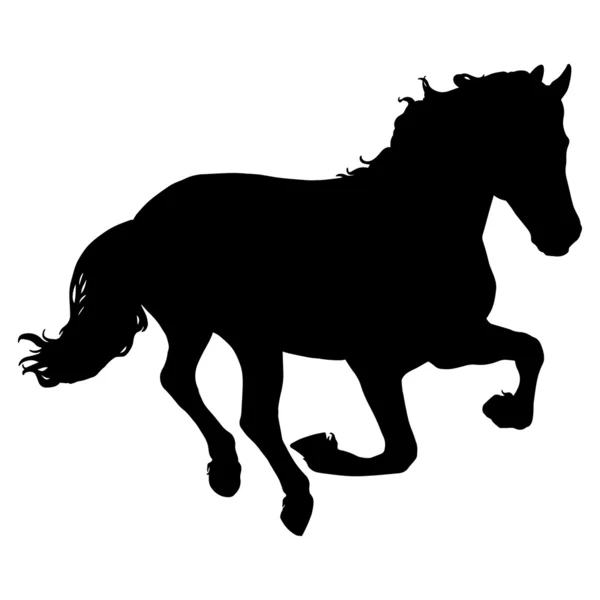 Vektorillustration der Pferdesilhouette. — Stockvektor