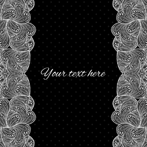 Carte de vœux vectorielle avec décoration de style paisley — Image vectorielle