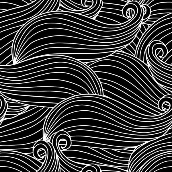 Vektor sömlöst mönster med vågor. — Stock vektor