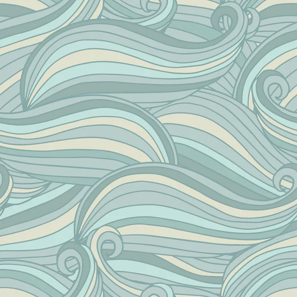 波とベクトルのシームレスなパターン. — ストックベクタ