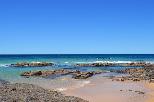 Μια Άποψη Της Παραλίας Στο Wenonah Head Κοντά Urunga Nsw — Φωτογραφία Αρχείου