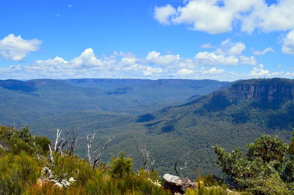 View Jamison Valley Lincolns Rock Blue Mountains Australia — Stock Photo, Image