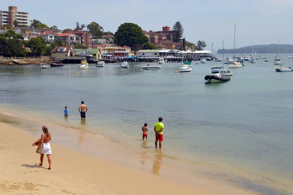 Över Hamnen Från Östra Esplanade Sydney Havet Förorten Manly Nsw — Stockfoto