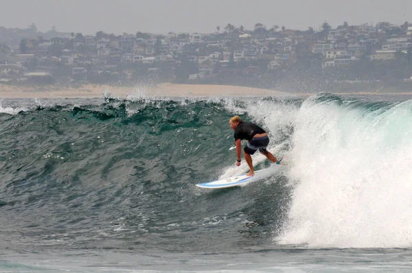 Surfeur Action Fairy Bower Près Manly Beach Sydney Australie — Photo