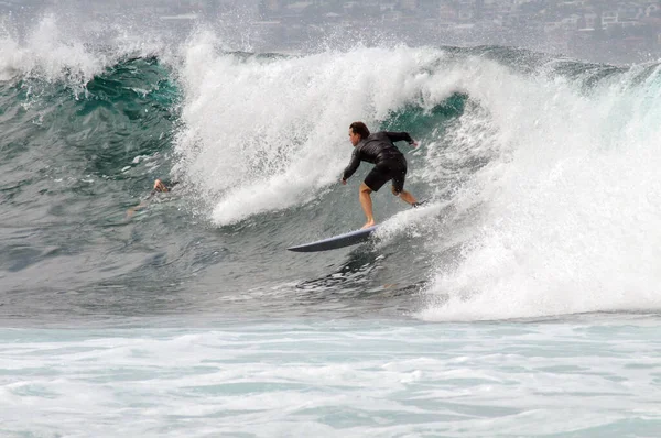 Egy Szörfös Akció Közben Fairy Bower Közelében Manly Beach Sydney — Stock Fotó