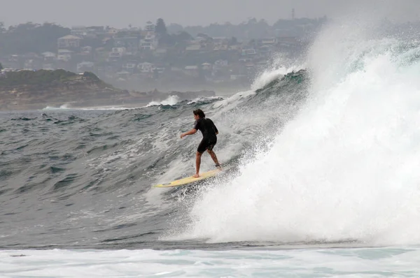 Surfař Akci Fairy Bower Poblíž Manly Beach Sydney Austrálie — Stock fotografie