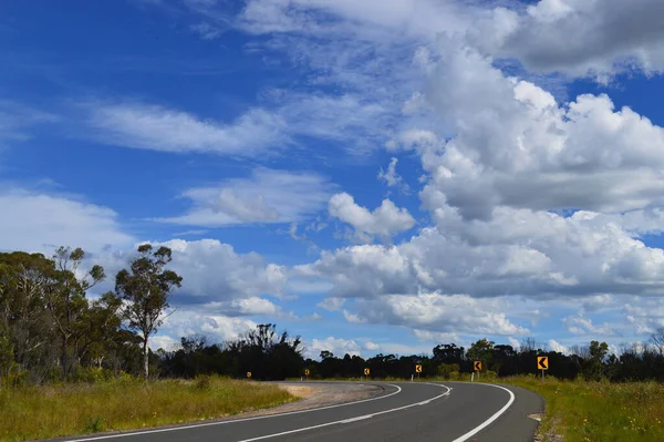 Una Vista Lungo Chifley Drive Vicino Clarence Nsw Australia — Foto Stock
