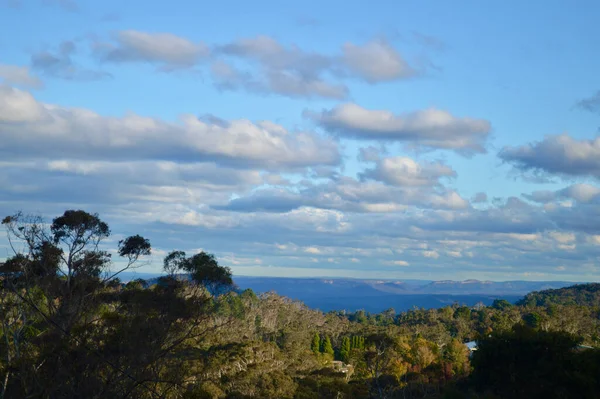 Uma Vista Katoomba Nas Montanhas Azuis Austrália — Fotografia de Stock