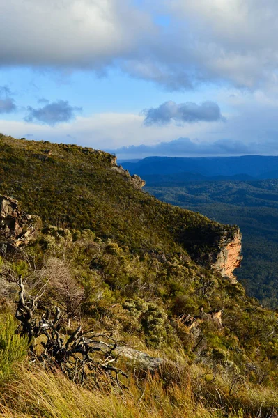 Θέα Στο Οροπέδιο Peckmans Στα Γαλάζια Βουνά Της Αυστραλίας — Φωτογραφία Αρχείου