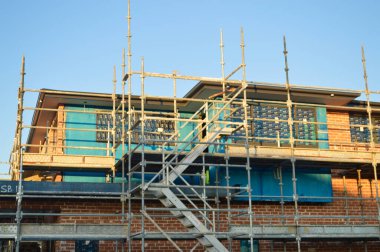 A house under construction in a new housing development