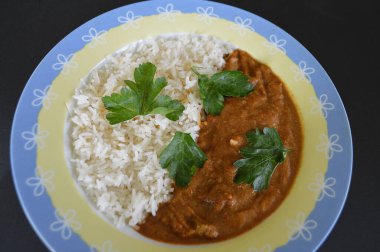 Lamb rogan josh and rice
