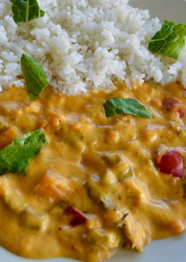 Thai red vegetable curry with jasmine rice
