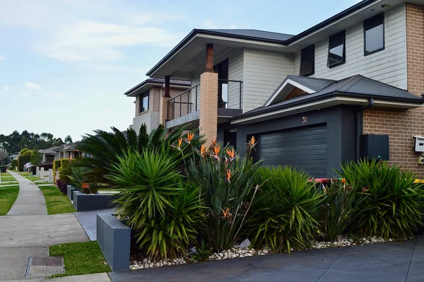 Uma Fileira Casas Uma Propriedade Cranebrook Oeste Sydney Austrália — Fotografia de Stock