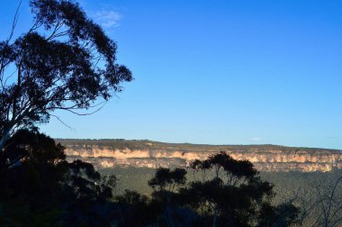 Avustralya 'nın Mavi Dağları' ndaki Yüksek Noktalı Gözcü Manzarası