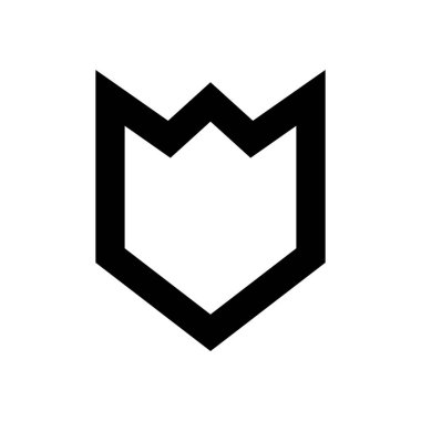 Geometrik kalkan tasarımı. Modern geometrik tarzda kalkan ya da rozet. vektör illüstrasyonu