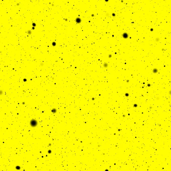 黄色の背景上の黒い斑点円 — ストック写真