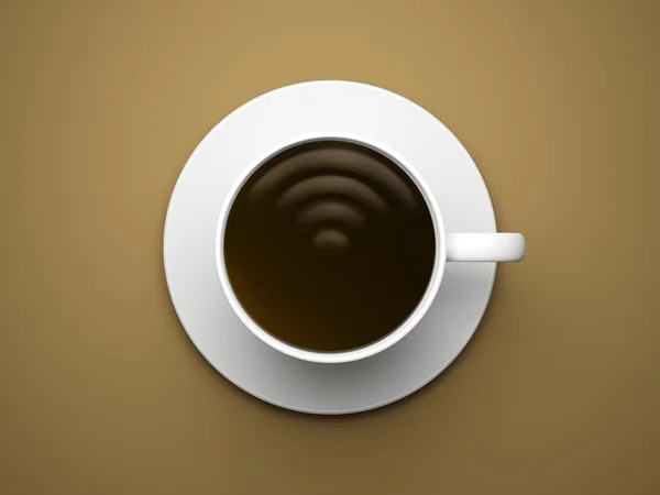 Wi-fi sign in coffee cup — Stock Photo, Image
