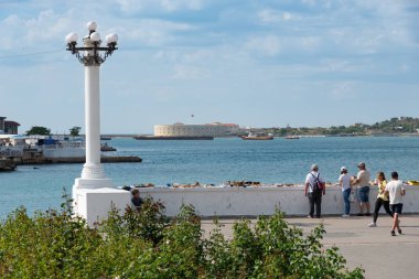 Sivastopol, Kırım - 28 Mayıs 2021 'de Sivastopol, Kırım' da sanat bölümü.