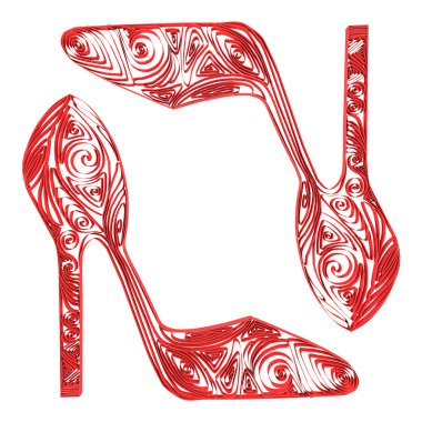 güzel kadın ayakkabı teknolojisi el yapımı kvilling üzerinde beyaz ba