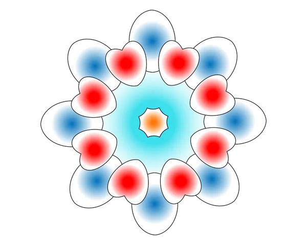 Varicoloured kształty obiektów — Wektor stockowy