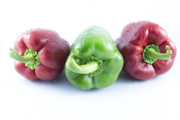 Reds and green peppers — Stock Photo, Image