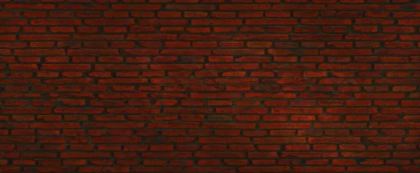 Rote Ziegelwand Mit Gedämpftem Licht Für Hintergrund — Stockfoto