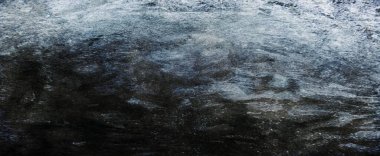 Soyut Geniş Açı açık mavi sıva Arkaplan. Duvar binasını kapatın. Tasarım için kopyalama alanı olan pürüzlü yüzey sıva dokusu