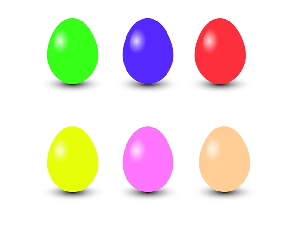 Σύνολο Πασχαλινά Αυγά Χρώμα Μοτίβο Στοιχεία Σχεδιασμού Για Κάρτες Διακοπών — Διανυσματικό Αρχείο