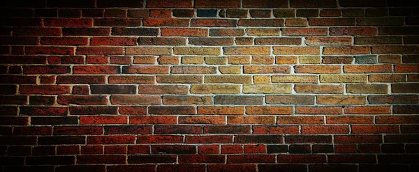 Puste Stare Ceglane Ściany Pomalowana Powierzchnia Ścian Grungy Szeroki Mur — Zdjęcie stockowe